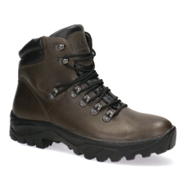 Botas de trekking de cuero táctico-Myśliwskie Knieja Pollonus Brown 6-0127-002 marrón marrón 1