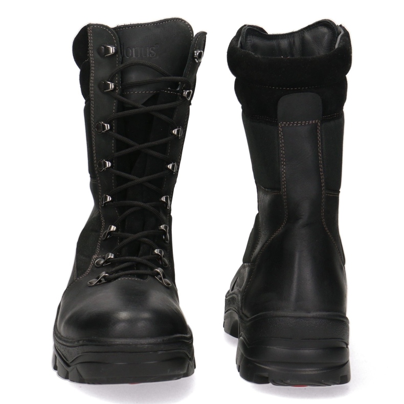 Pollonus Trekking táctico de cuero myśliwskie pollono negro 6-0128-001 muflon 1