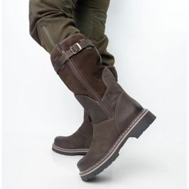 Pollonus Botas tácticas duraderas-myśliwskie cuero baribal pollono marrón 6-0104-001 15