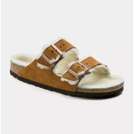 Chanclas Birkenstock Arizona Shearling Mink W 1001135 marrón 17