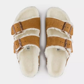 Chanclas Birkenstock Arizona Shearling Mink W 1001135 marrón 20