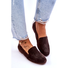 S.Barski Mocasines Cómodos Ante Marrón Giovana 4