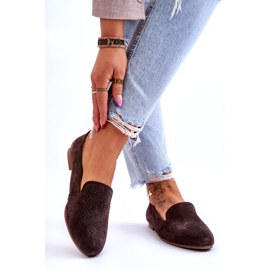 S.Barski Mocasines Cómodos Ante Marrón Giovana 2