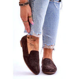 S.Barski Mocasines Cómodos Ante Marrón Giovana 1