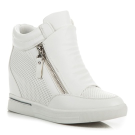 Zapatillas de deporte de cuña blanco 2
