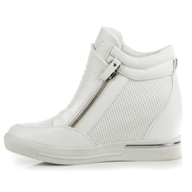Zapatillas de deporte de cuña blanco 3