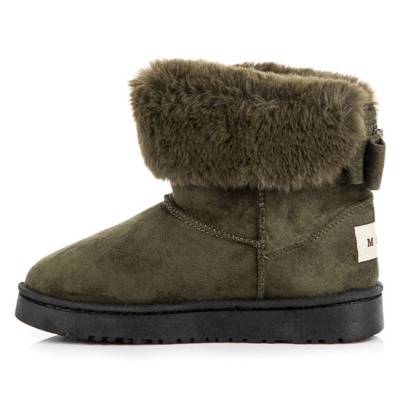 Bella Paris Botas de nieve con lazo verde 1