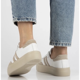 Filippo DP6841/24 zapatillas de cuero blanco 3