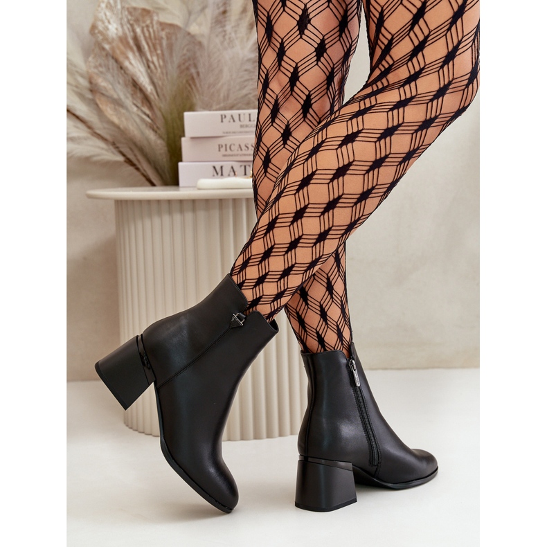 Botas de Mujer Elegantes Aislantes Fabricadas en Piel Natural, Negras Vinceza 77106 negro 2