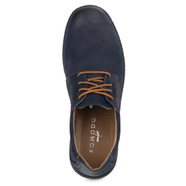 KOMODO Zapatos de cuero para hombres casuales 933/2 azul marino 5