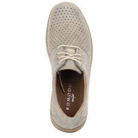 KOMODO Zapatos de cuero para hombres casuales 933/l/2 gris 5