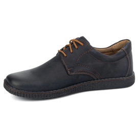 KOMODO Zapatos de cuero para hombres casuales 933/2 negro 1