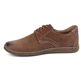 KOMODO Zapatos de cuero para hombres casuales 933/2 marrón 1