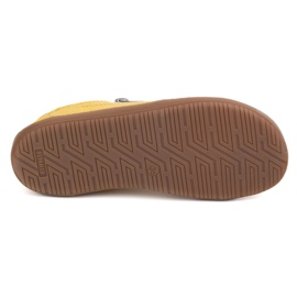 Zapatillas de cuero minimalista de mujeres descalzos Olivier 770 amarillo perforado 14