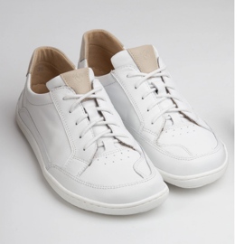 Zapatillas de cuero minimalista de mujer descalzo Olivier 1282 White blanco 1 Zapatillas de cuero minimalista de mujer descalzo Olivier 1282 White blanco 1