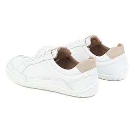 Zapatillas de cuero minimalista de mujer descalzo Olivier 1282 White blanco 6