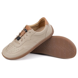 Kampol Zapatos de cuero minimalista descalzo 500/18 Cappuccino beige 4