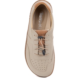 Kampol Zapatos de cuero minimalista descalzo 500/18 Cappuccino beige 6