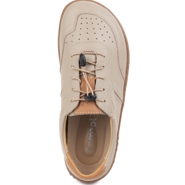 Kampol Zapatos de cuero minimalista descalzo 500/18 Cappuccino beige 8