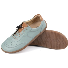 Kampol Zapatos de cuero minimalista descalzo 500/24 ​​pistachos verde 4