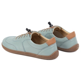 Kampol Zapatos de cuero minimalista descalzo 500/24 ​​pistachos verde 5