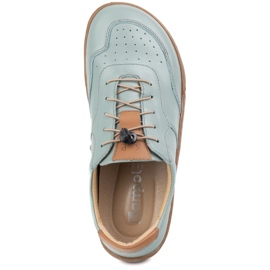 Kampol Zapatos de cuero minimalista descalzo 500/24 ​​pistachos verde 6
