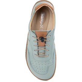 Kampol Zapatos de cuero minimalista descalzo 500/24 ​​pistachos verde 7
