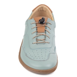 Kampol Zapatos de cuero minimalista descalzo 500/24 ​​pistachos verde 8