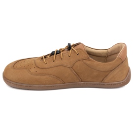 Kampol Zapatos de cuero minimalista descalzo 500/24 ​​marrón claro 2