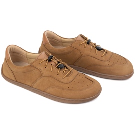 Kampol Zapatos de cuero minimalista descalzo 500/24 ​​marrón claro 3