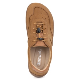 Kampol Zapatos de cuero minimalista descalzo 500/24 ​​marrón claro 5