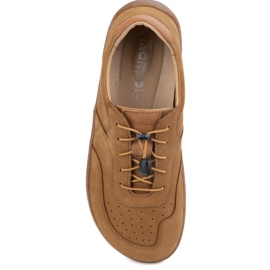 Kampol Zapatos de cuero minimalista descalzo 500/24 ​​marrón claro 6