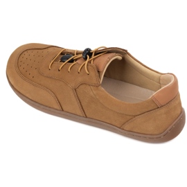 Kampol Zapatos de cuero minimalista descalzo 500/24 ​​marrón claro 7