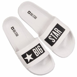 Zapatillas de piscina blancas Big Star M DD174700 para la piscina blanco 5