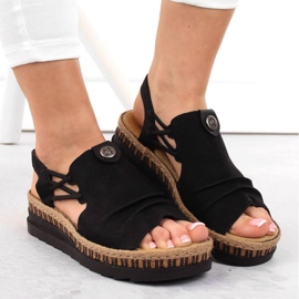 Sandalias cómodas Rieker W RKR677 negro 3