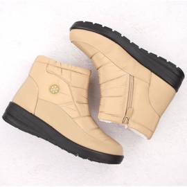 Botas de nieve con cuña para mujer News 5029, beige 7