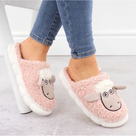 Pantuflas Filippo de piel con oveja W DK6683 PAW577B rosado 8