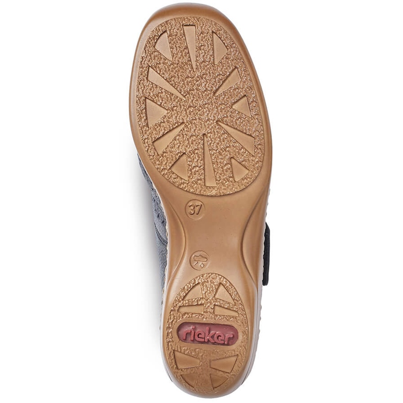 Zapatos mujer piel con velcro azul marino Rieker 41399-14 1