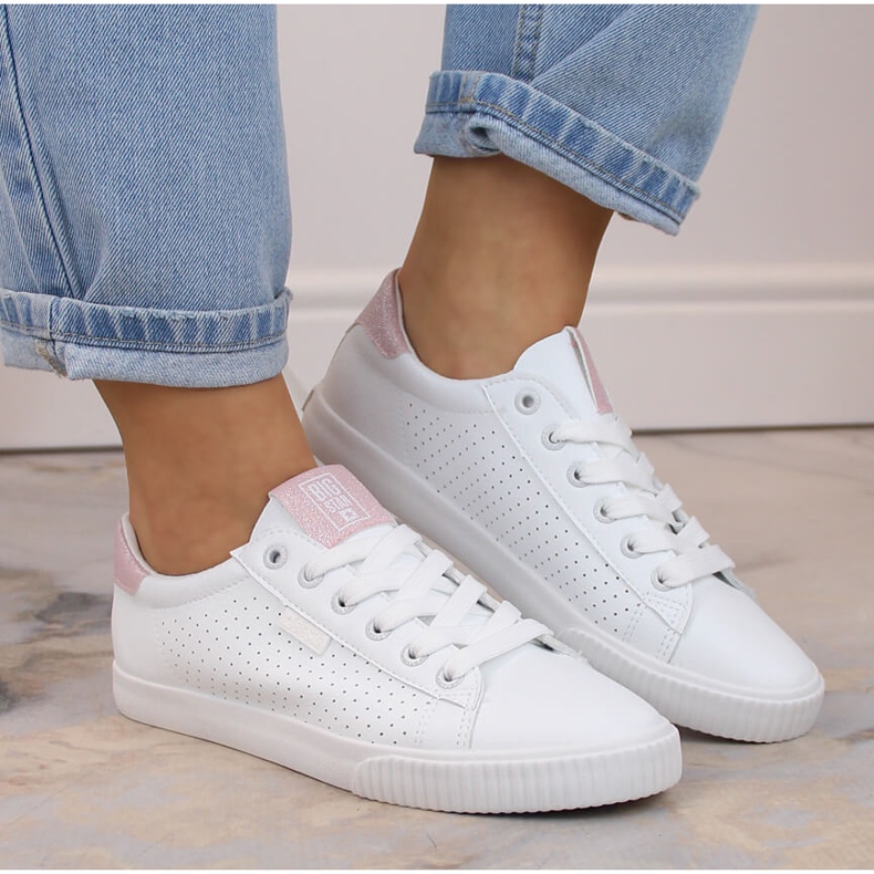 Zapatillas bajas de piel ecológica, blanco Big Star HH274073 1