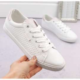 Zapatillas bajas de piel ecológica, blanco Big Star HH274073 4