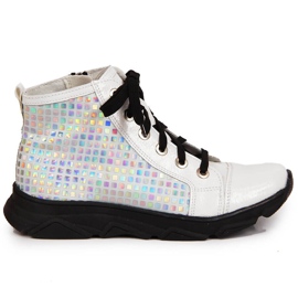 Botas niña holográficas blancas Kornecki 6814 blanco 1