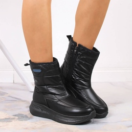 Negro Botas de nieve deportivas de mujer con aislamiento negro Filippo 4