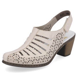 Rieker 40959-60 sandalias beige piel tacón alto 14