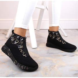 Botines para mujer zapatillas deportivas con cremallera negro Rieker M4953-00 8
