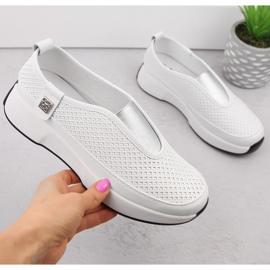 Zapatos deportivos sin cordones para mujer, cómodos, de piel, blanco, T.Sokolski 456 5