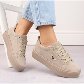 Zapatos mujer ante piel beige con plataforma Filippo DP3533 1 Zapatos mujer ante piel beige con plataforma Filippo DP3533 1