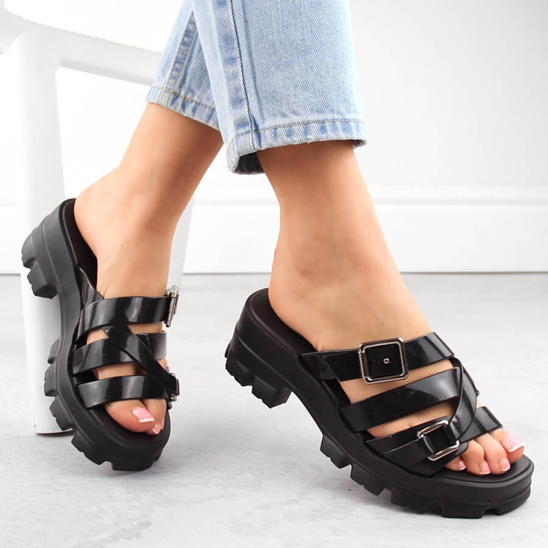 Chanclas de mujer cómodas de tacón perfumadas negras Zaxy NN285043 negro 1