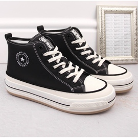 Zapatillas de mujer con plataforma, ligeramente aislantes, negras Big Star OO274062 negro 2