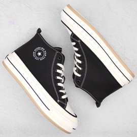 Zapatillas de mujer con plataforma, ligeramente aislantes, negras Big Star OO274062 negro 3