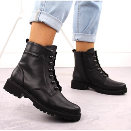 Botas aislantes de piel para mujer, negras Remonte D8670-01 negro 13